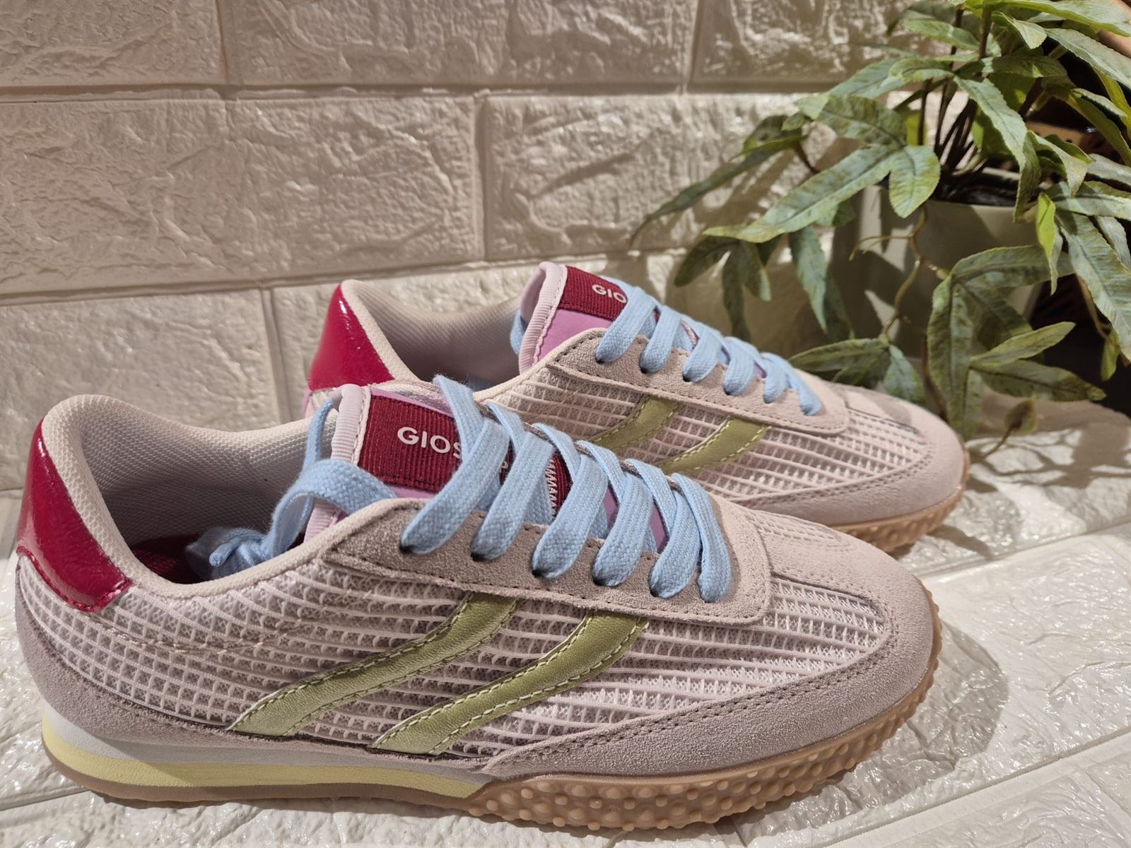 Deportiva Gioseppo CHAKE piel y rejilla rosa - Imagen 2