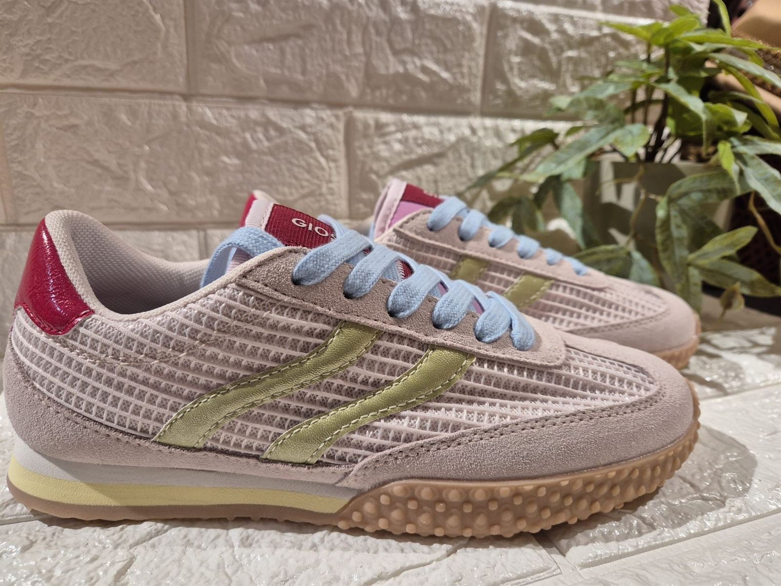 Deportiva Gioseppo CHAKE piel y rejilla rosa - Imagen 4