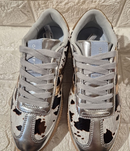 DEPORTIVA Gioseppo GERING print animal y metalizado plata - Imagen 1