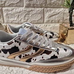 DEPORTIVA Gioseppo GERING print animal y metalizado plata - Imagen 2