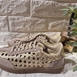 Deportiva Gioseppo IJEBU piel trenzada Oro - Imagen 2