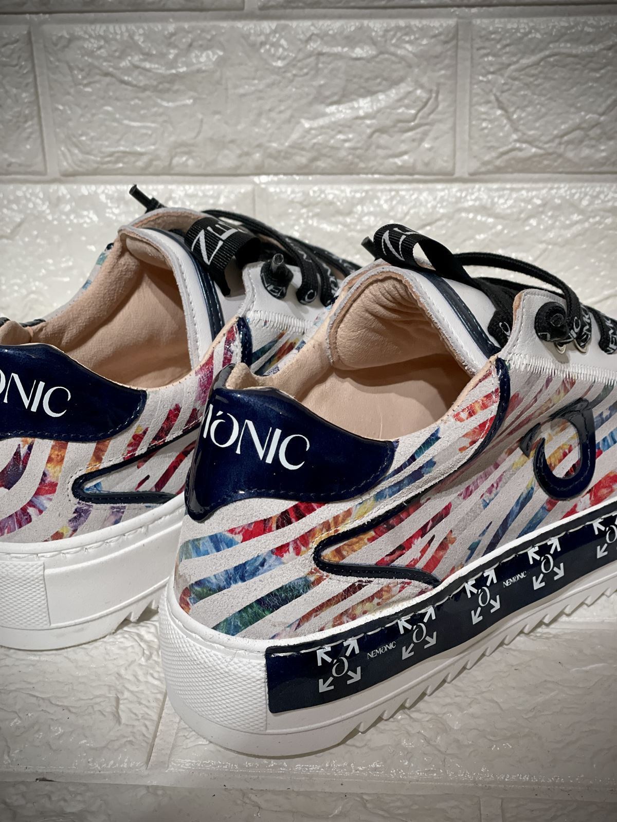 Deportiva Nemonic blanca colorines - Imagen 2
