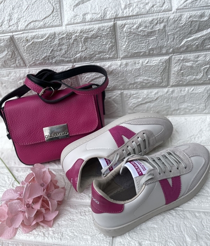 Deportiva VICTORIA BERLIN blanca V fucsia - Imagen 1