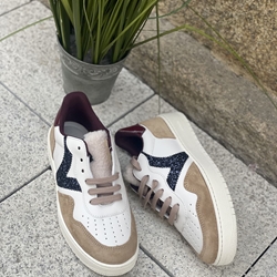 Deportiva VICTORIA MADRID EFECTO PIEL & SERRAJE & GLITTER 1258272-80 Beige - Imagen 1