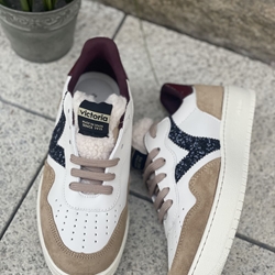 Deportiva VICTORIA MADRID EFECTO PIEL & SERRAJE & GLITTER 1258272-80 Beige - Imagen 2