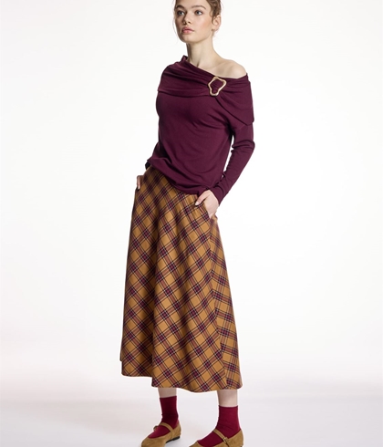 FALDA  ALBA CONDE 5207 DE CUADROS - Imagen 1