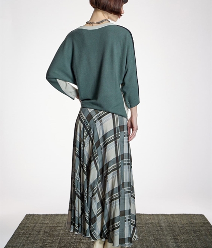 FALDA Alba Conde 6201 LARGA FLUIDA GRIS - Imagen 2