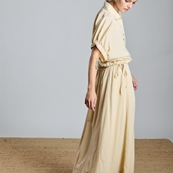 FALDA ALBA CONDE MIDI LARGA 2201-420-13 BEIGE - Imagen 2