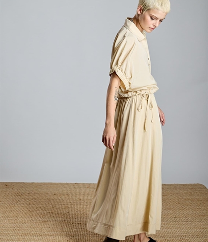 FALDA ALBA CONDE MIDI LARGA 2201-420-13 BEIGE - Imagen 2