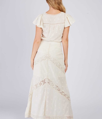 Falda Derhy AGNES encaje cruda - Imagen 1