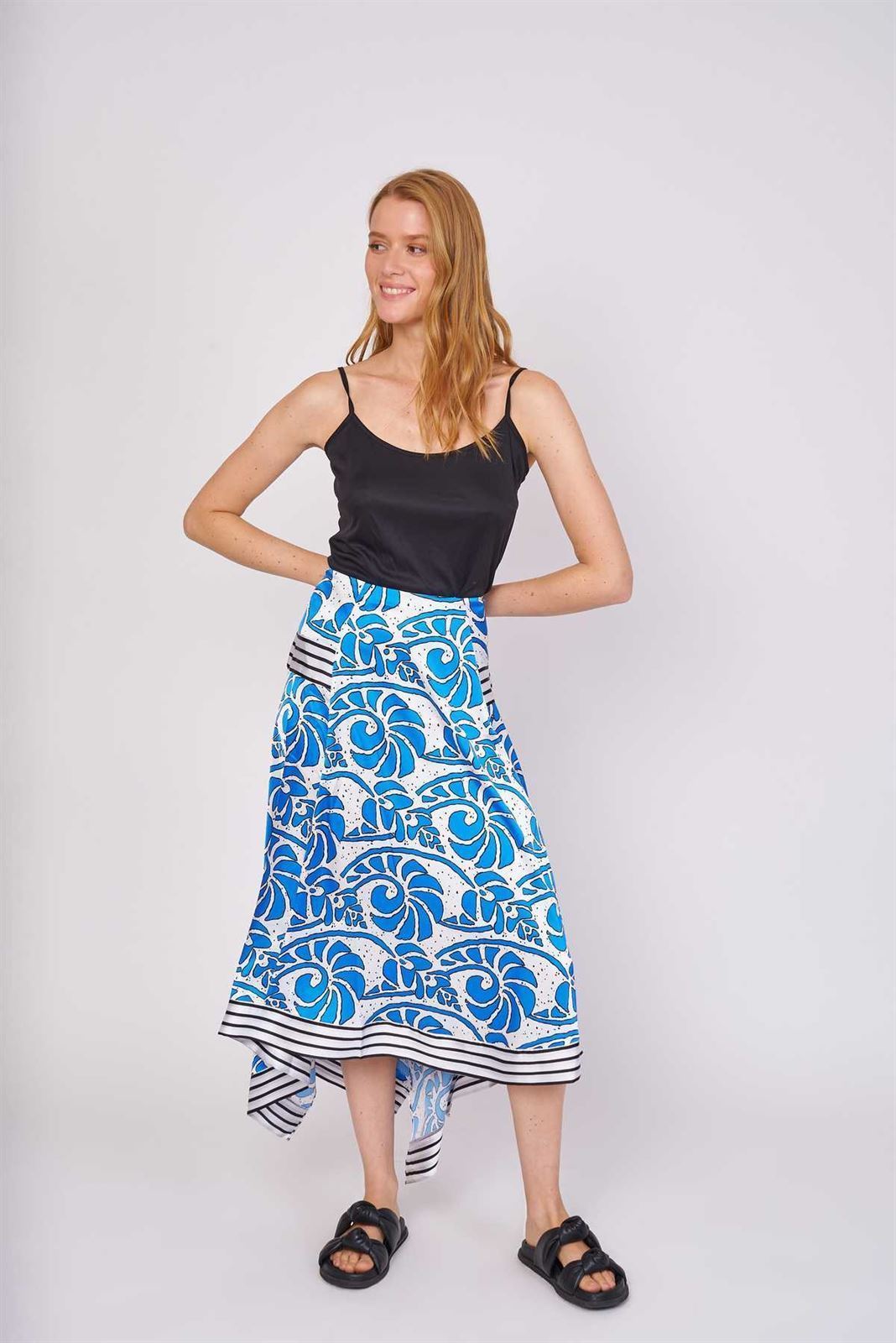 Falda Derhy asimétrica midi. - Imagen 3