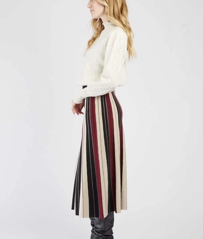 Falda Derhy JEANNE JUPE BURDEOS granate - Imagen 2