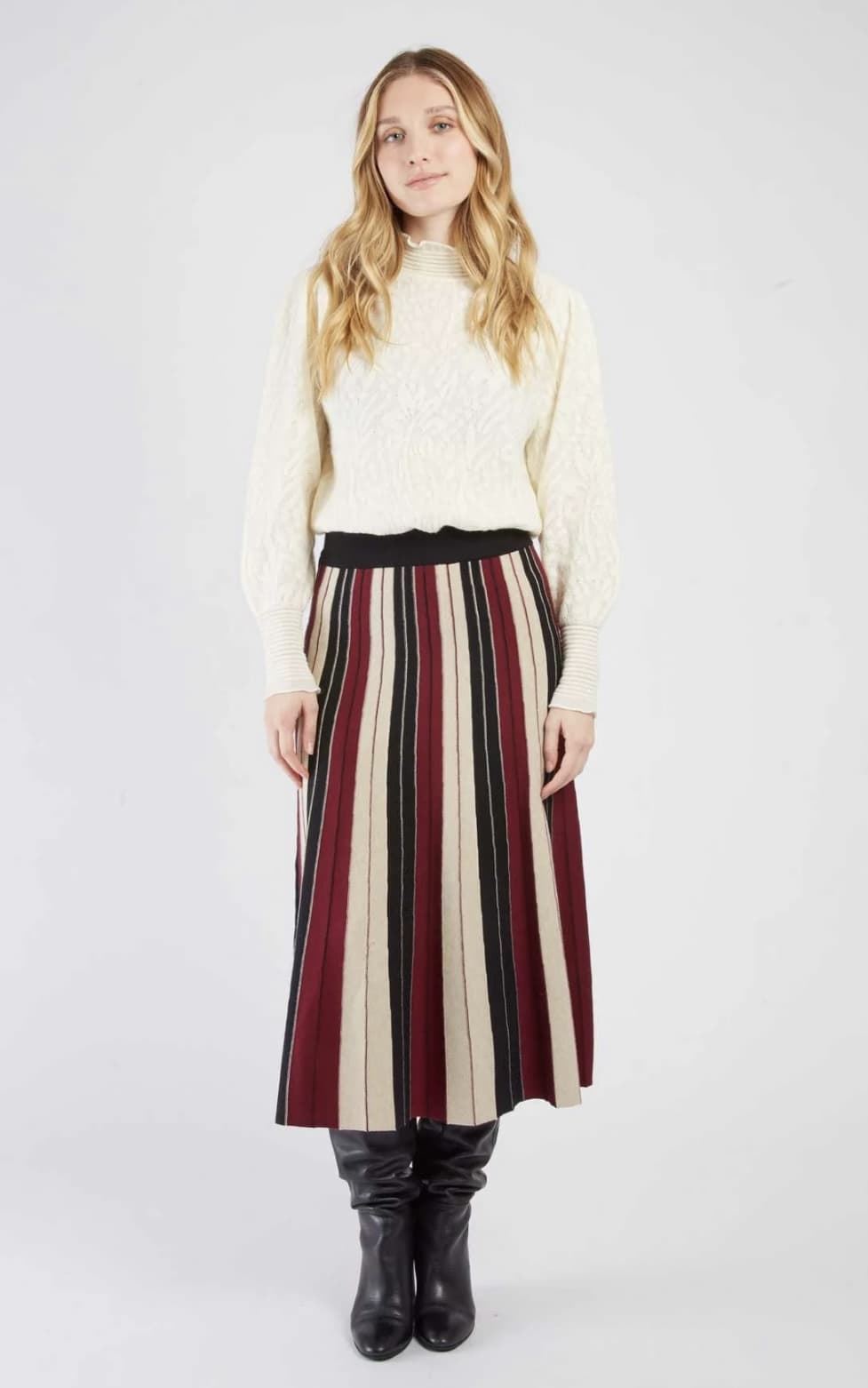 Falda Derhy JEANNE JUPE BURDEOS granate - Imagen 5