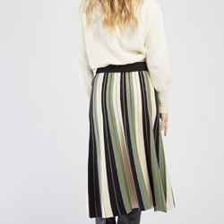 Falda Derhy JEANNE JUPE  rayas Verde - Imagen 2