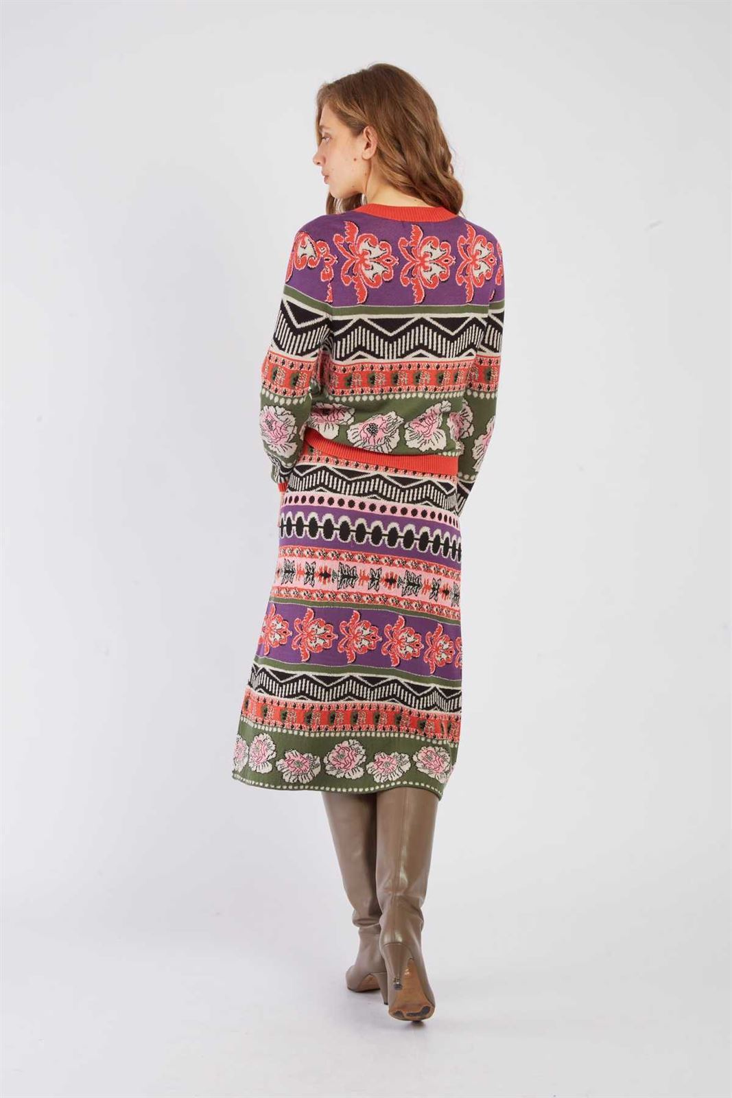 Falda Derhy JOZEFA multicolor tejas - Imagen 1