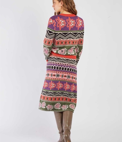 Falda Derhy JOZEFA multicolor tejas - Imagen 1