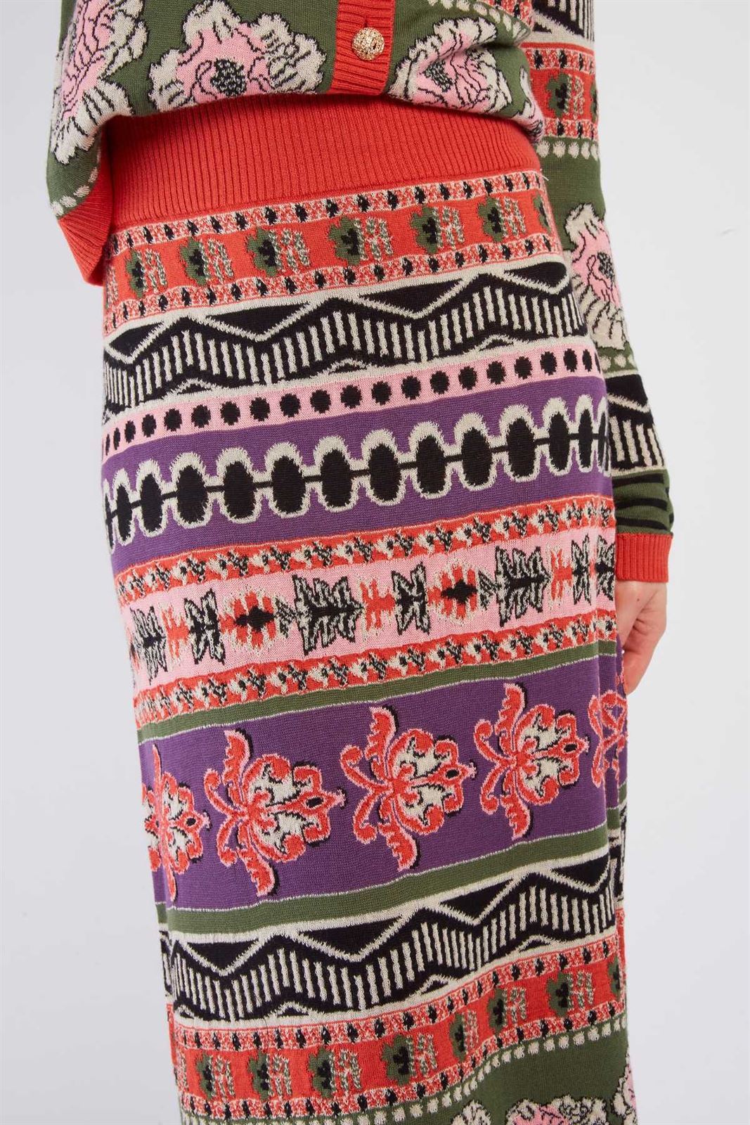 Falda Derhy JOZEFA multicolor tejas - Imagen 2