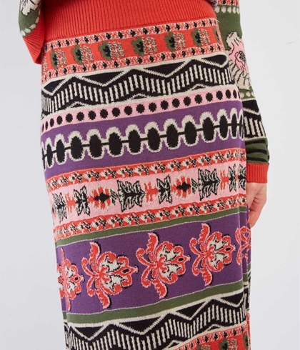 Falda Derhy JOZEFA multicolor tejas - Imagen 2