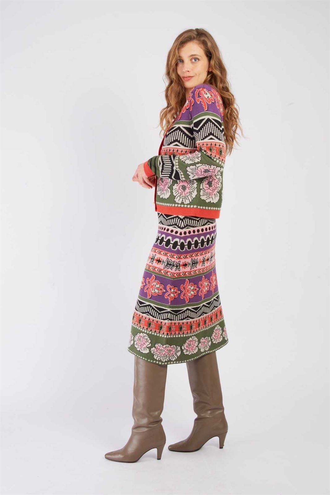 Falda Derhy JOZEFA multicolor tejas - Imagen 4