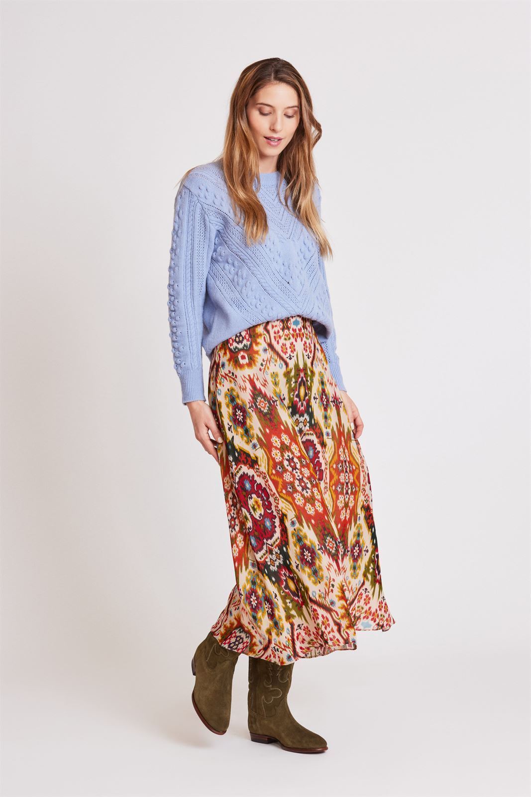 Falda Derhy midi acampanada - Imagen 1