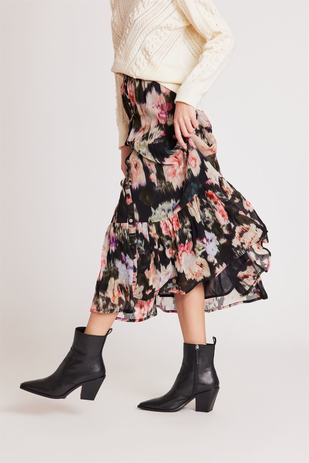 Falda Derhy midi de estampada Faldas