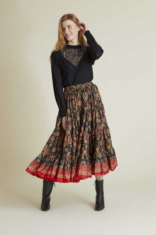 Falda Derhy vuelo estampado tradicional - Imagen 1