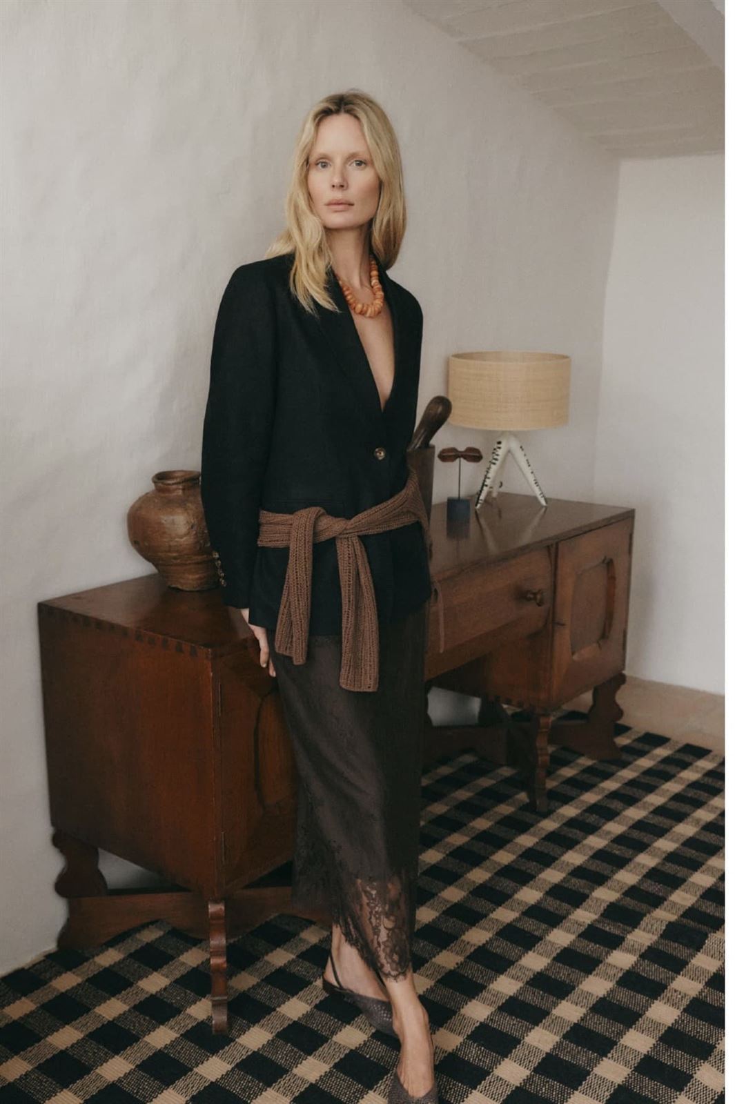 Falda ese O ese AMANDA lencera marrón chocolate - Imagen 1