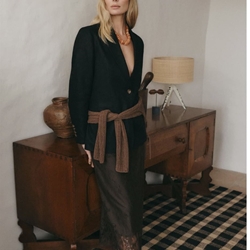 Falda ese O ese AMANDA lencera marrón chocolate - Imagen 1