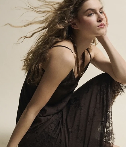 Falda ese O ese AMANDA lencera marrón chocolate - Imagen 2