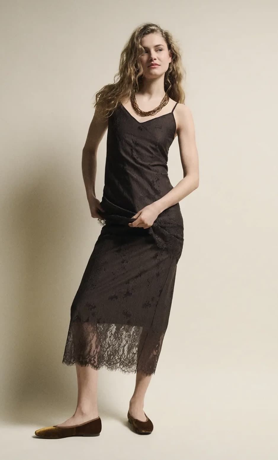 Falda ese O ese AMANDA lencera marrón chocolate - Imagen 4