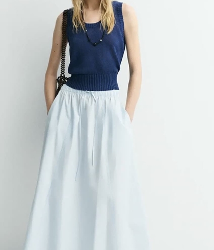 Falda ese O ese BUBBLE azul claro - Imagen 1