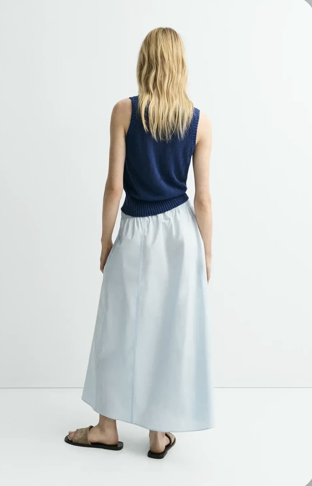 Falda ese O ese BUBBLE azul claro - Imagen 2