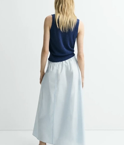 Falda ese O ese BUBBLE azul claro - Imagen 2