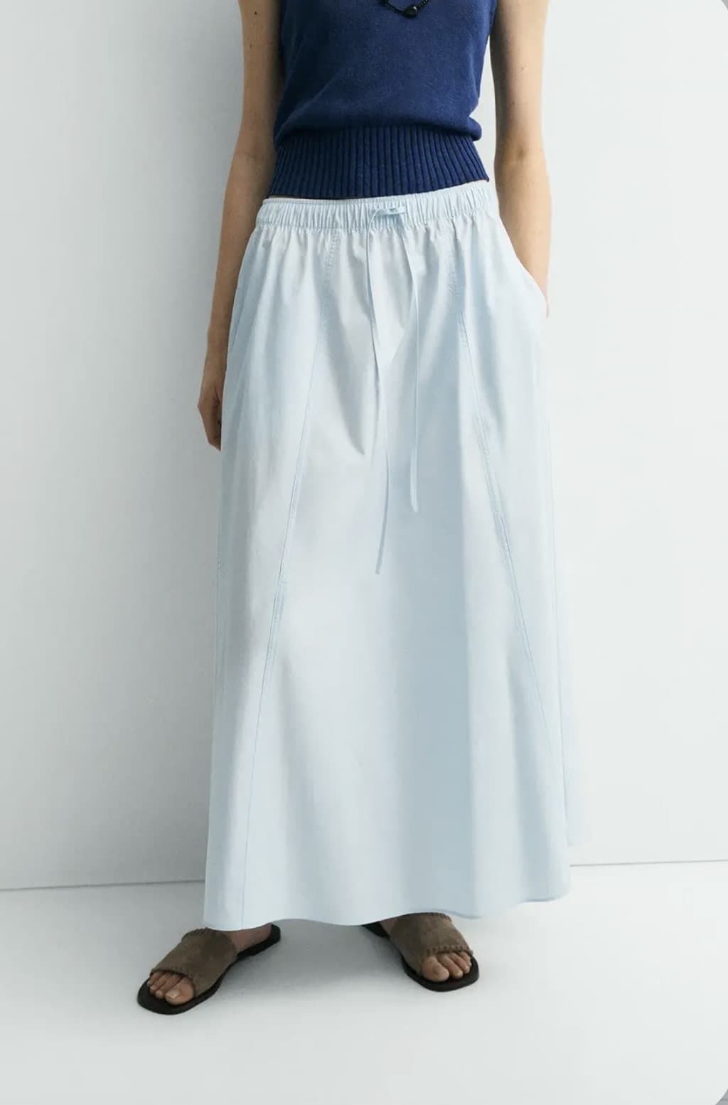 Falda ese O ese BUBBLE azul claro - Imagen 3
