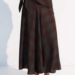 FALDA ese O ese Ref.: 305254-1160 // F.GALWAY  BURGUNDY CHECKS - Imagen 1