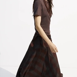 FALDA ese O ese Ref.: 305254-1160 // F.GALWAY BURGUNDY CHECKS - Imagen 2