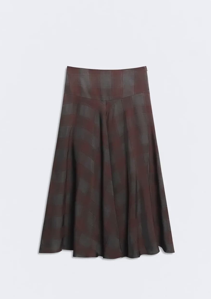 FALDA ese O ese Ref.: 305254-1160 // F.GALWAY BURGUNDY CHECKS - Imagen 3
