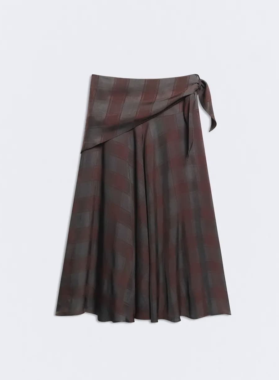 FALDA ese O ese Ref.: 305254-1160 // F.GALWAY BURGUNDY CHECKS - Imagen 4