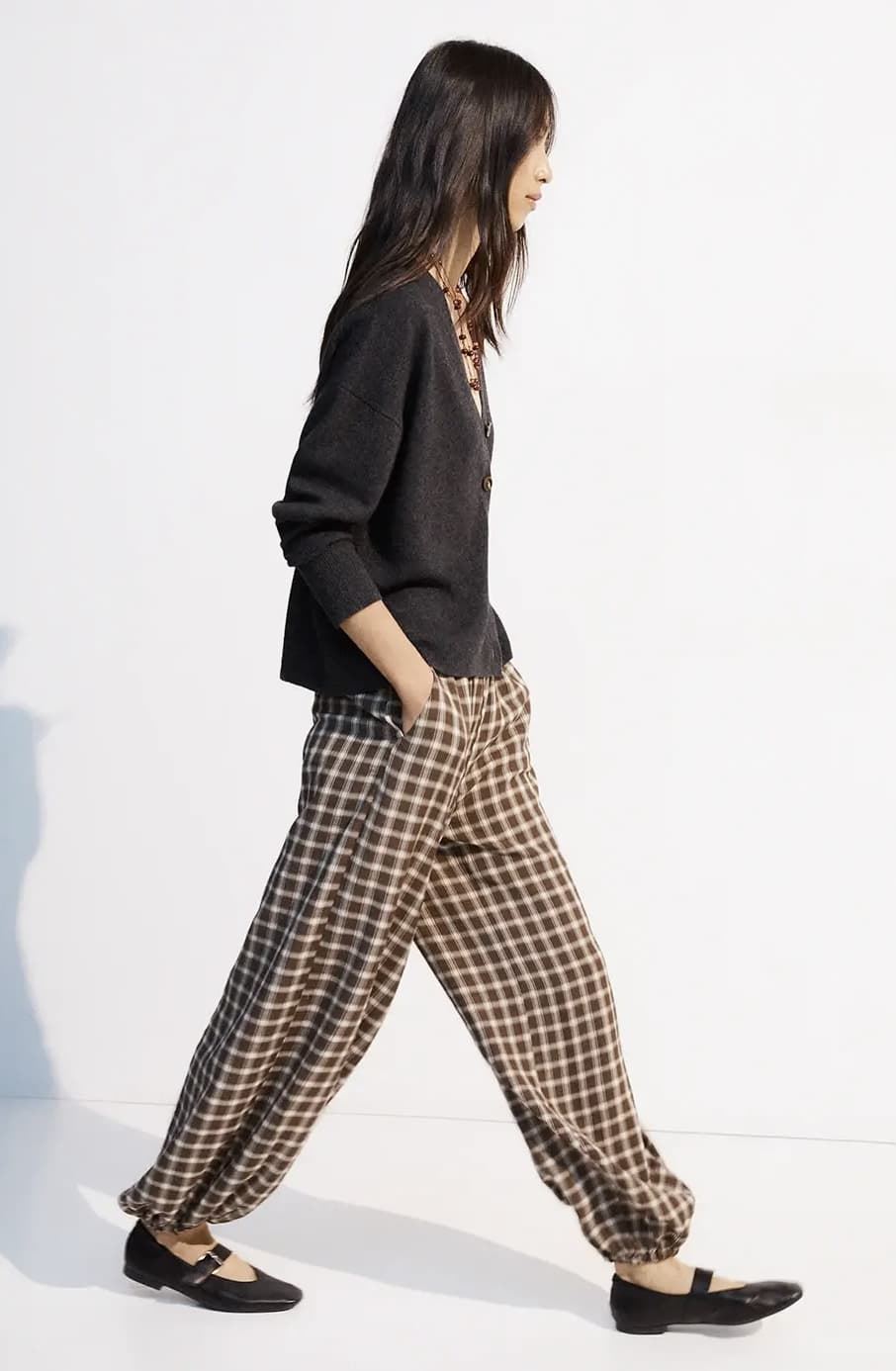 FALDA ese O ese Ref.: 305558-1200 // PANT.LUXOR CHECKS marrón - Imagen 1