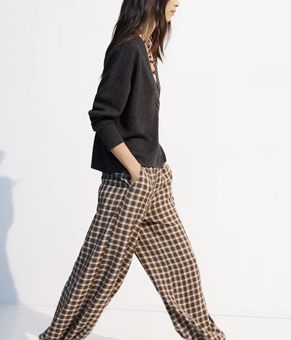 FALDA ese O ese Ref.: 305558-1200 // PANT.LUXOR CHECKS marrón - Imagen 1