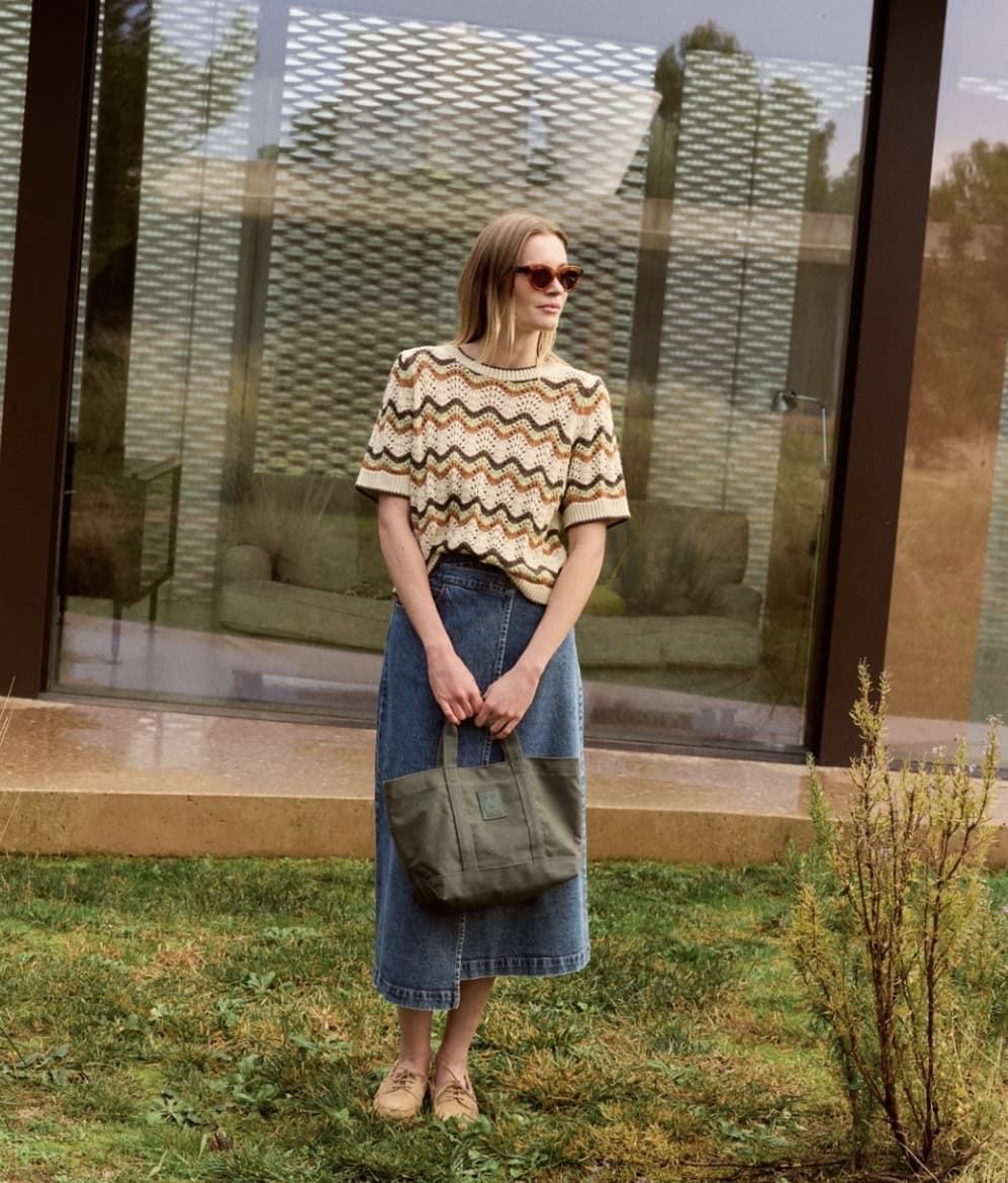 Falda Indi & Cold BB331 CINTURILLA CRUZADA vaquera azul - Imagen 1