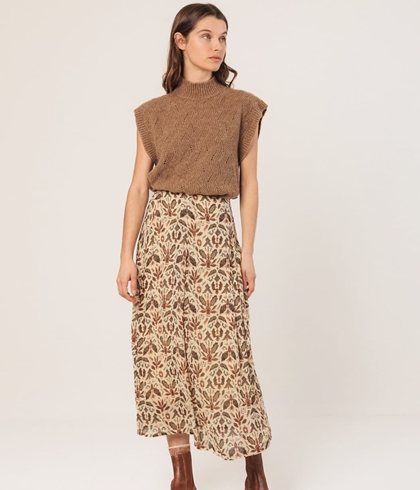 Falda Indi & Cold KI196 MIDI BATIK lino - Imagen 1