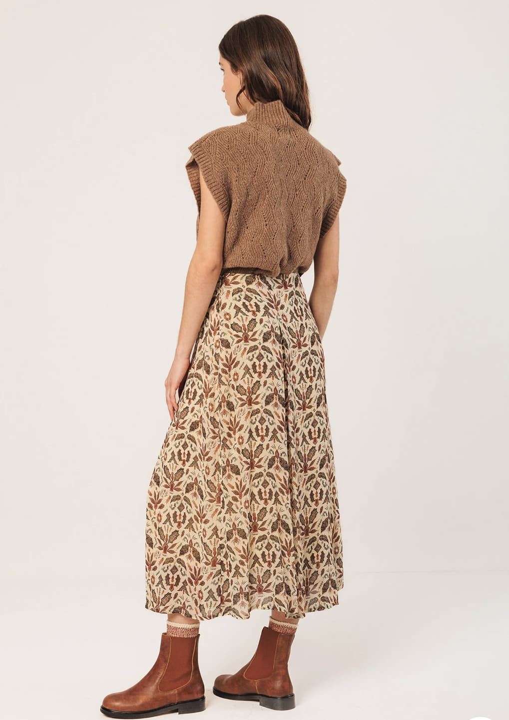Falda Indi & Cold KI196 MIDI BATIK lino - Imagen 2