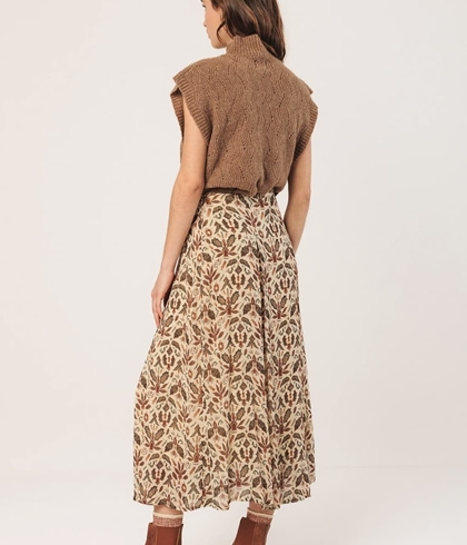 Falda Indi & Cold KI196 MIDI BATIK lino - Imagen 2