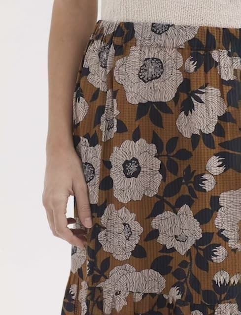 Falda  Nice Things cuadrillé Camelia - Imagen 1