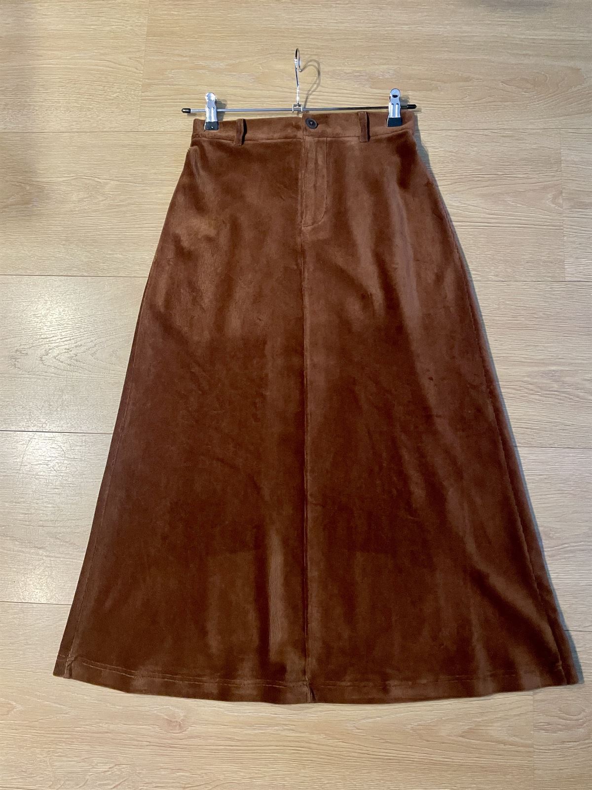 Falda Nice Things  micropana elastica marrón - Imagen 1