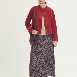 Falda nice things Zebra, grises, burdeos. - Imagen 2