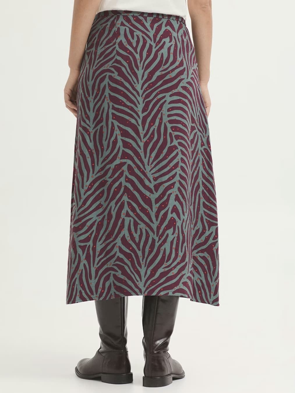 Falda nice things Zebra, grises, burdeos. - Imagen 3