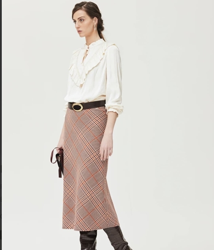 Falda OKY 1149 Diber9 Punto En Cuadros Multicolor - Imagen 1