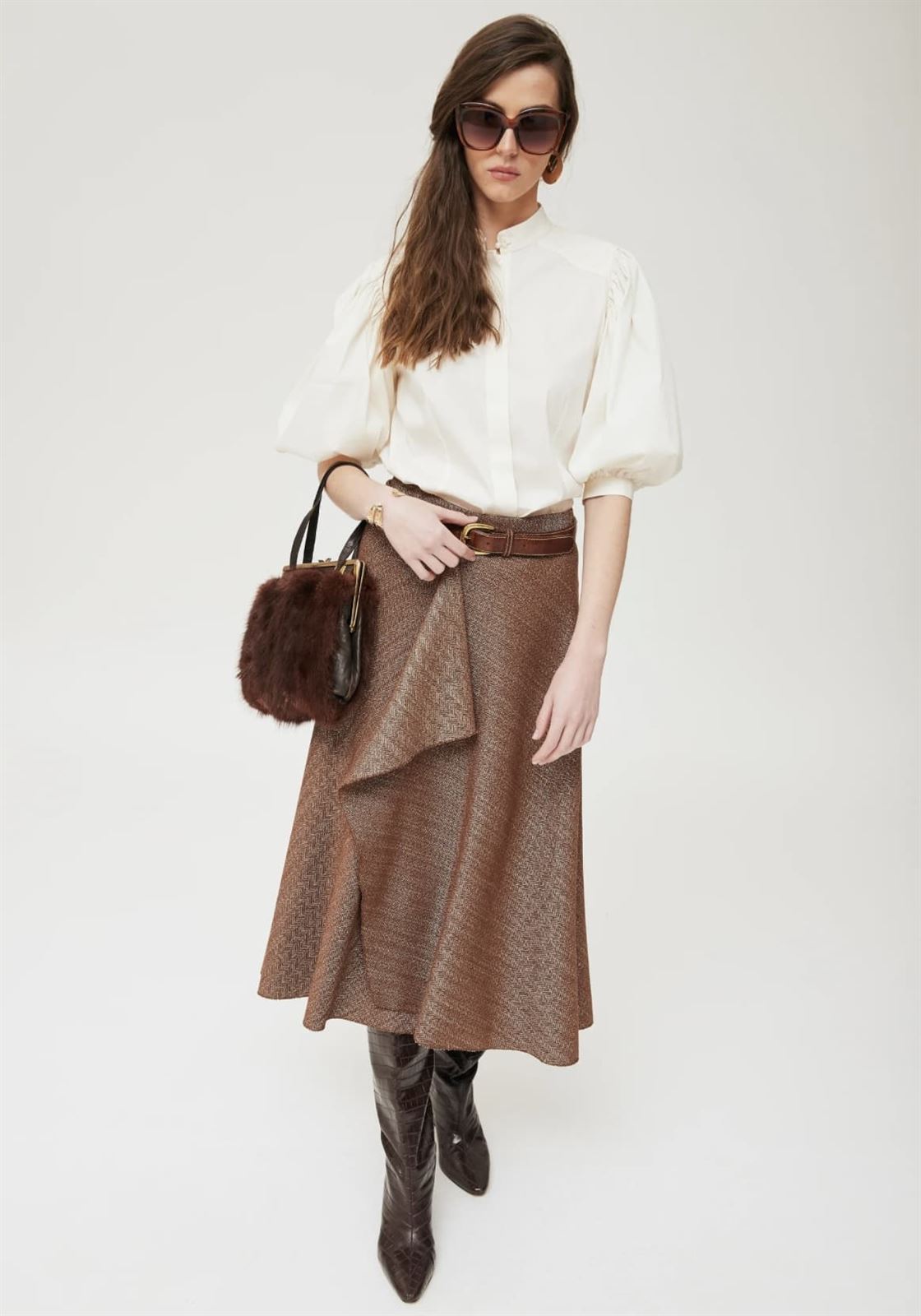 Falda Oky Frija Espiga Bicolor Stretch - Imagen 2